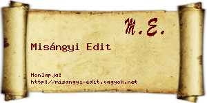 Misángyi Edit névjegykártya